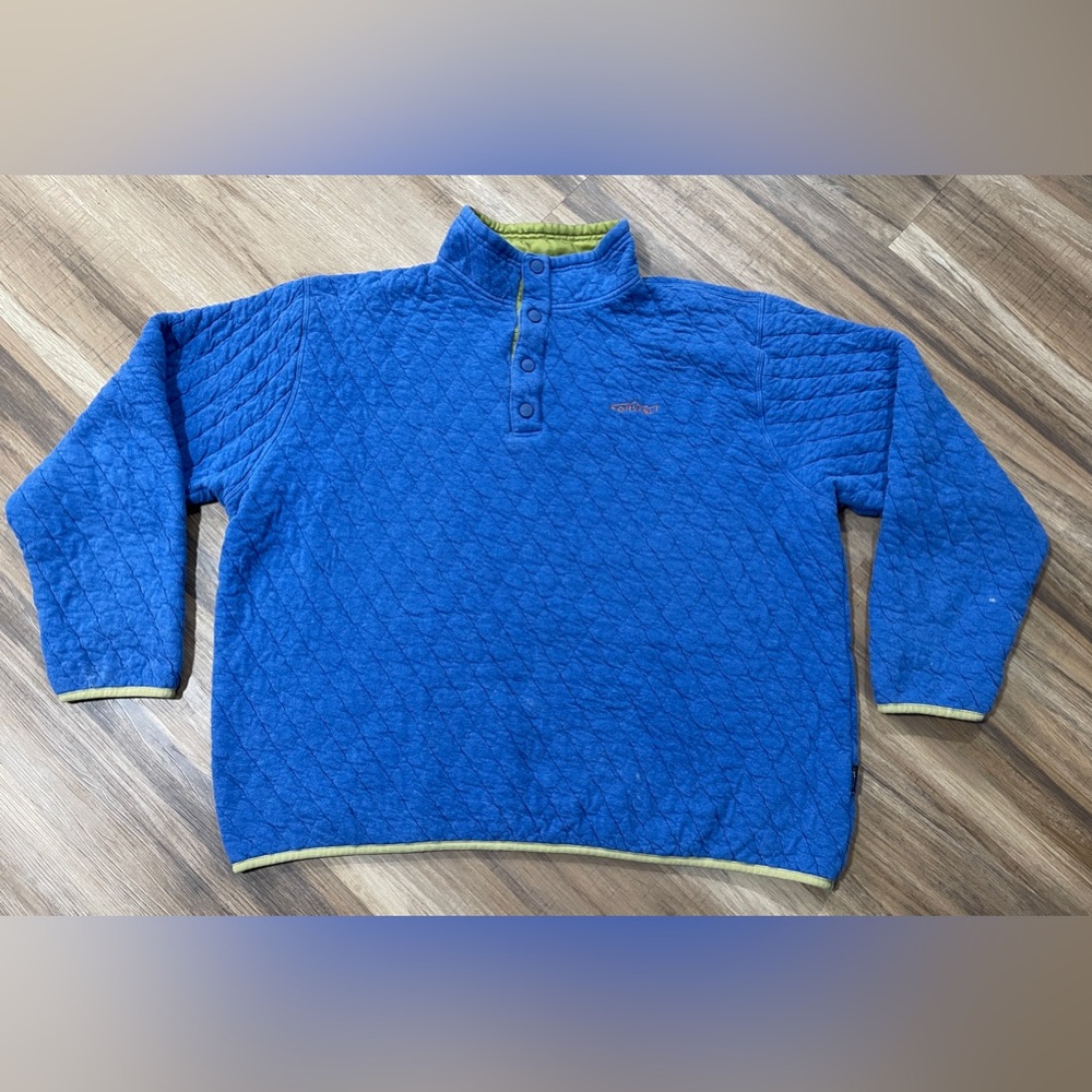 Orvis 1/4-snap pullover sweatshirt quilted fish logo Men’s size XL